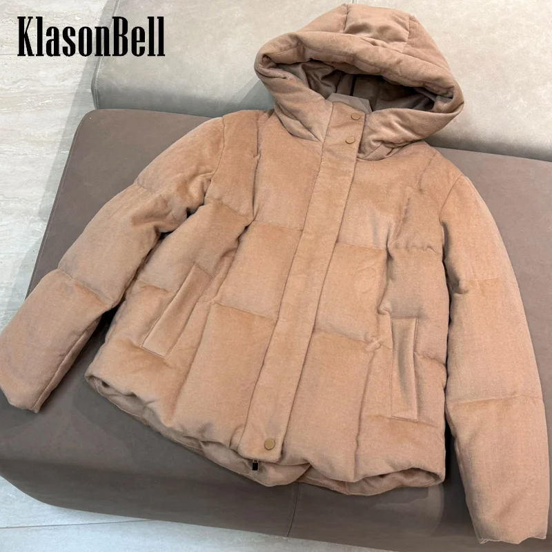 11.20 KlasonBell-Женская одежда 2024 осень-зима новая шелковая кашемировая куртка на