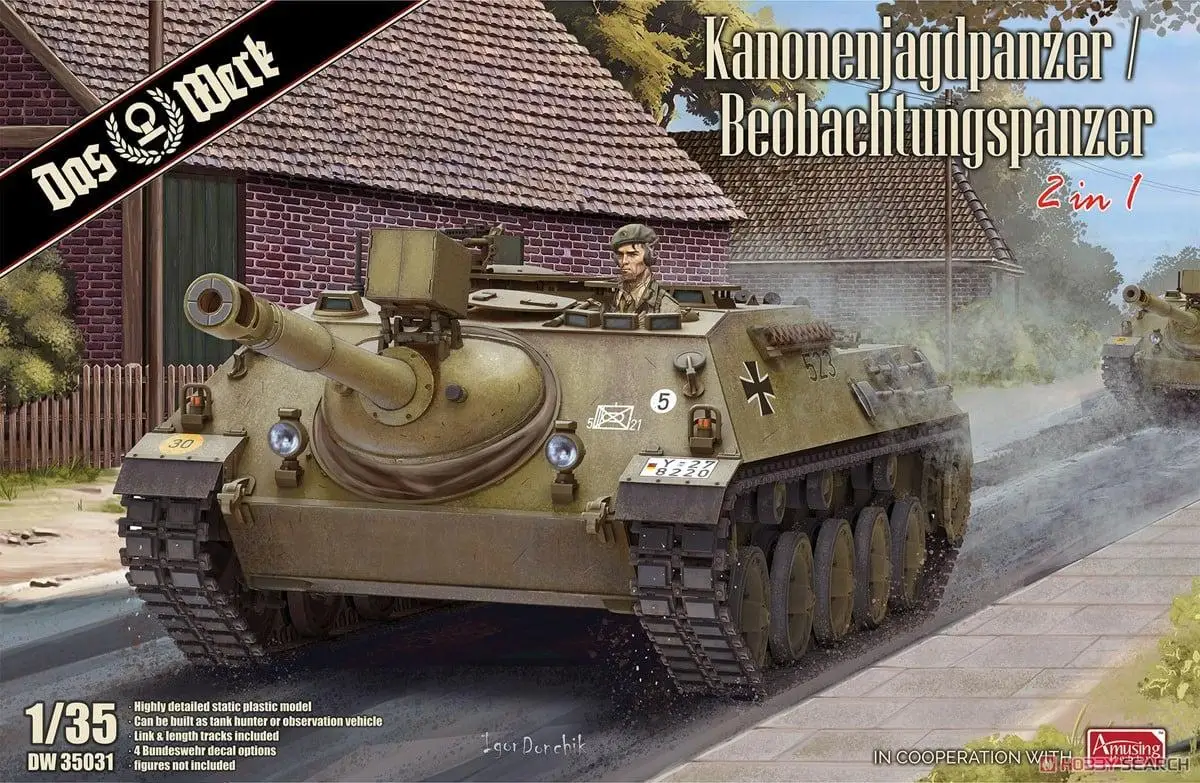 DAS WERK DW35031 1/35 KanonenJagdpanzer/Beobachtungspanzer 2 в 1 пластиковая модель