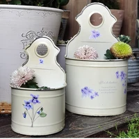 vintage metal garden accessories wall flower pots for plants