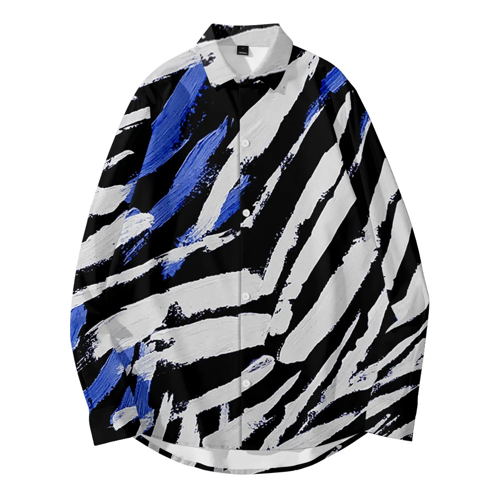 

Men's Harajuku Fashion Y2K Hombre Spring And Summer T-Shirt Art Painting 3D Print Comfortable Casual Long-Sleeved Shirt 1
