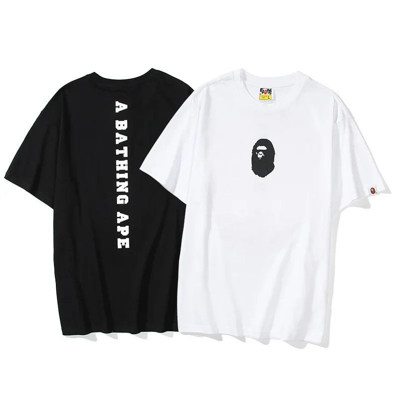 

Лучшая Молодежная Повседневная Свободная футболка BAPE2022 с круглым вырезом, рубашка в стиле Харадзюку