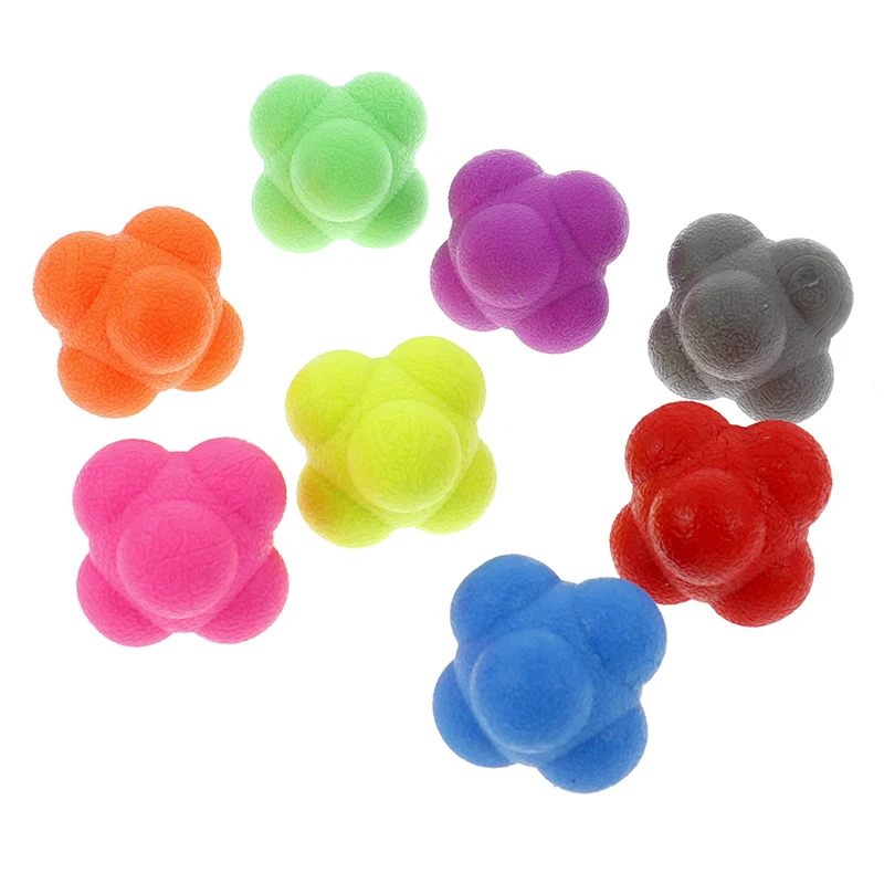 

Hexagonal Reaction Ball Silicone Agility Coordination Reflex Exercise Sports Fitness Training Ball