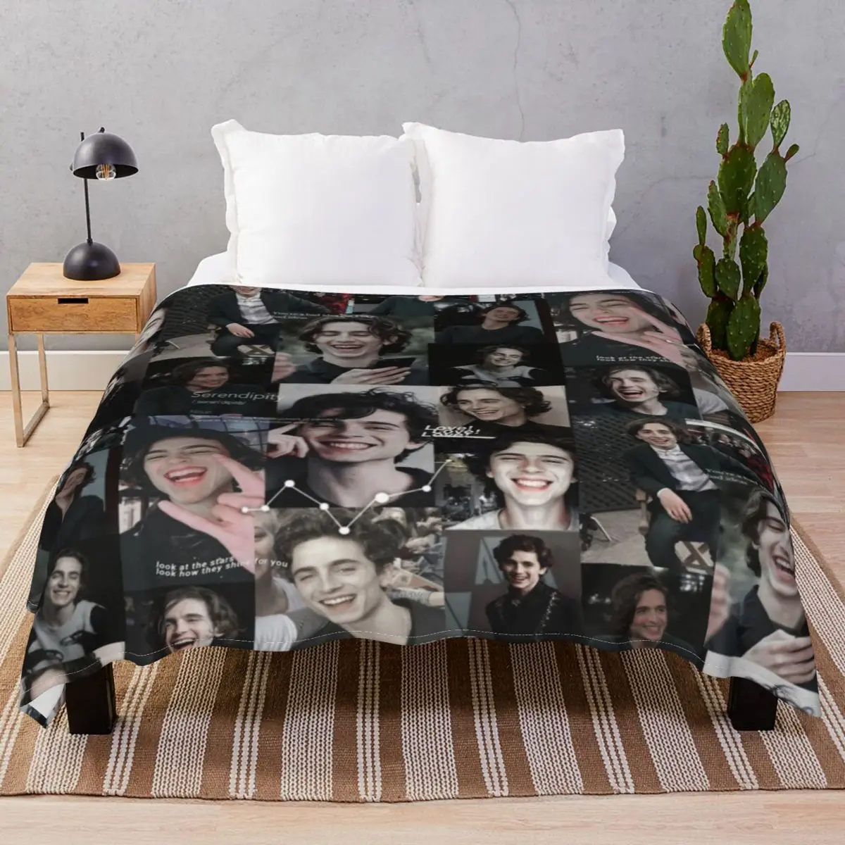 

Timothee Chalamet Collage Blanket Coral Fleece Winter Warm Throw Blankets for Bed Home Couch Camp Cinema