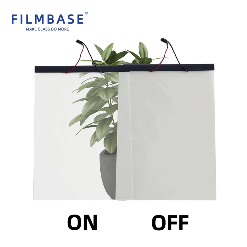 

FILMBASE Self-adhesive Custom-made Pdlc Film white smart Film Color Smart Glass For Sliding Door or Window