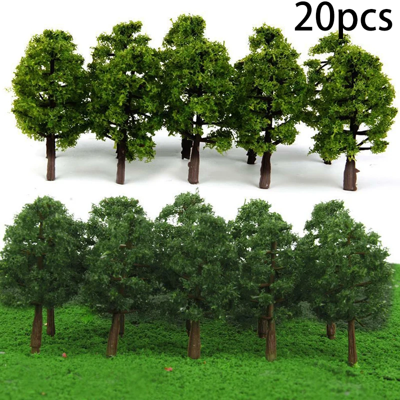 

20Pcs 8CM Mini Model Trees Landscape Decor Train Layout Accessories DIY Building Miniature Scenics Landscape Mixed Tree Model