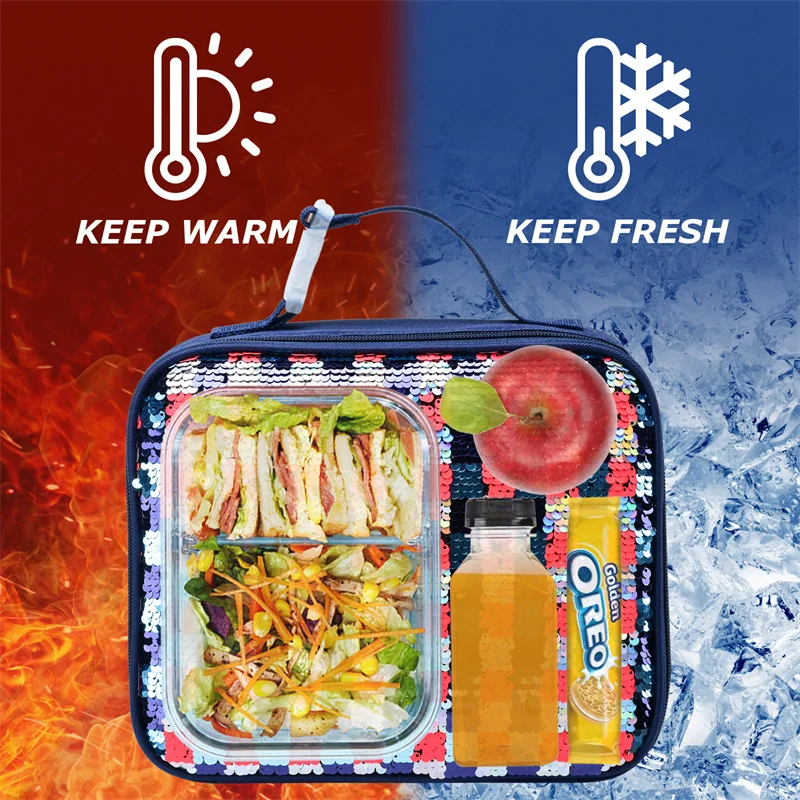 iFARADAY Lunch Box Kids Girls Picnic Travel Thermal Breakfast Box Girls School Kids Practical Lunch Box Food Tote Handbag