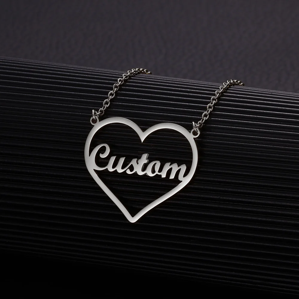 Индивидуальное ожерелье с именем в форме сердца для женщин ювелирные изделия