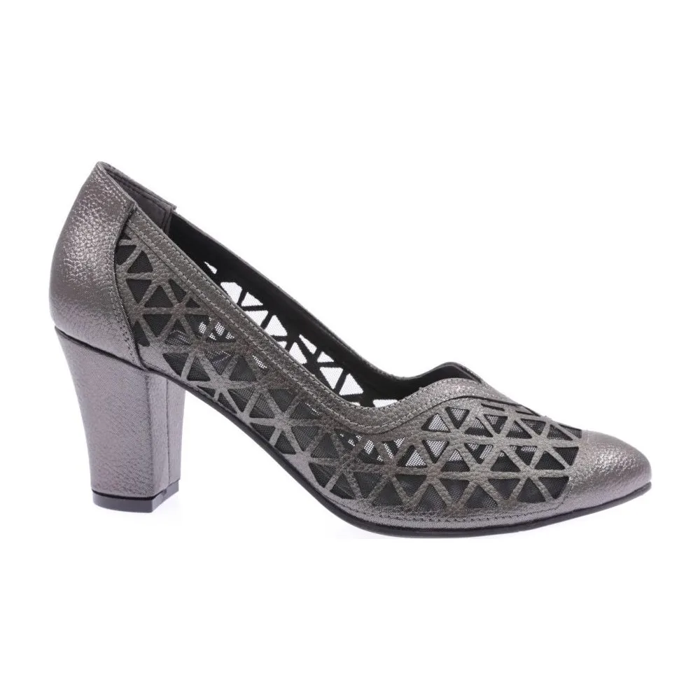 

Dorlie UT1185 Women Pointed toe V Cut Finger Low-Cut Heels Shoes