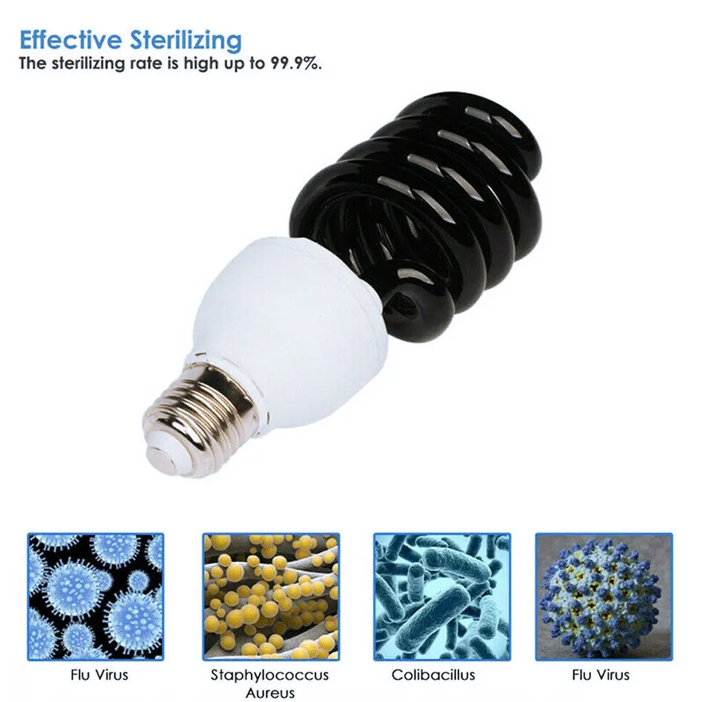 Спиральная лампа с УФ-лампочкой E27 220 В 20 Вт