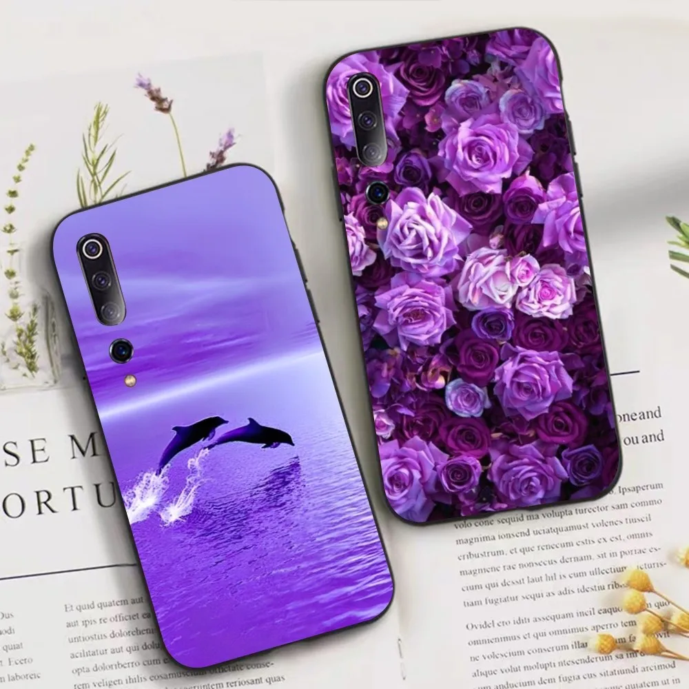 

Purple aesthetic Phone Case For Xiaomi Mi 5X 8 9 10 11 12 lite pro 10T PocoX3pro PocoM3 Note 10 pro lite