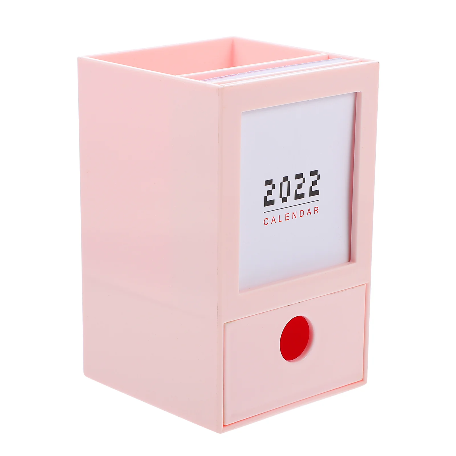 

Calendar2022 Office Desktop Storage Box Stationery Desk Monthly Planning Container Brush Makeup Organizer Caddy Household Time