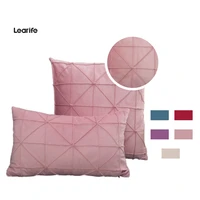 learife sofa cushion super soft velvet upholstered pillowcase 1818 inch square beige luxury style pillow home decor