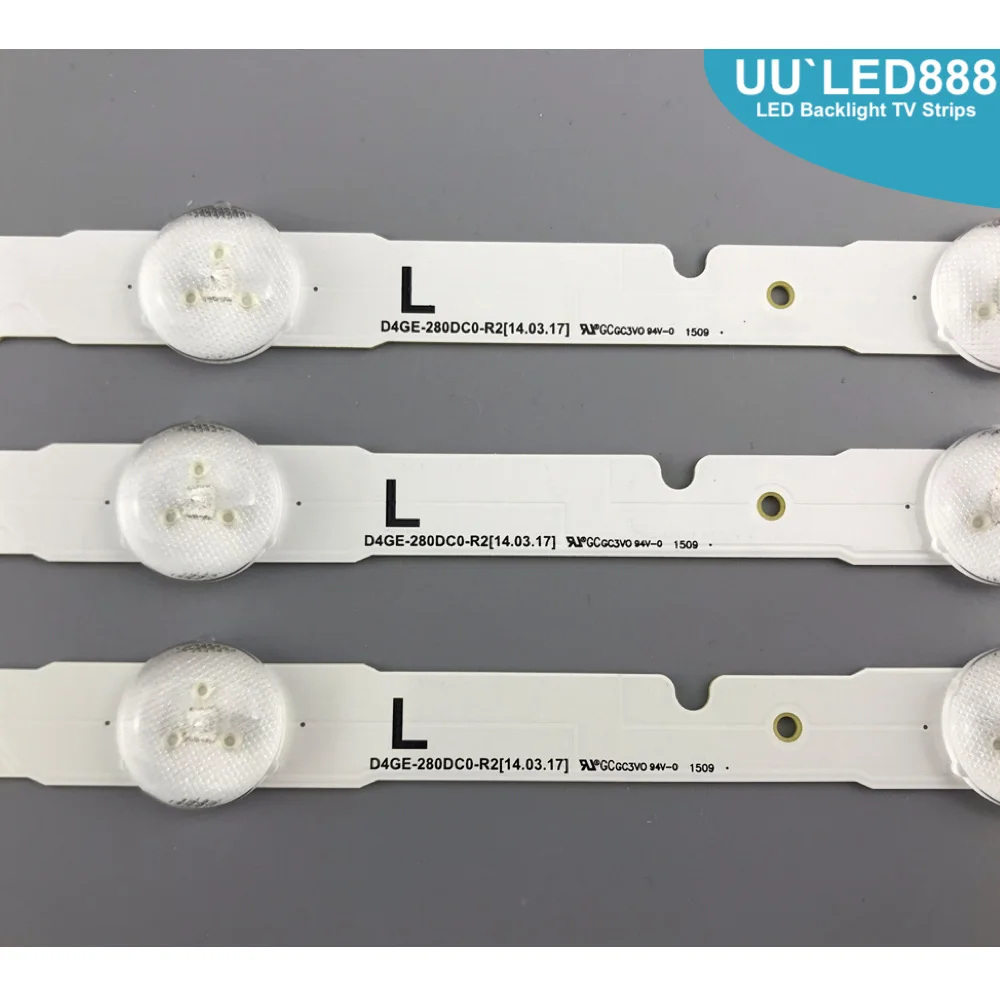 

3pcs/set LED strip for Samsung UE28J4100AW UE28H4000 UE28J4100 D4GE-280DC0-R2 BN96-34140A LT28E310EX T28E310EX