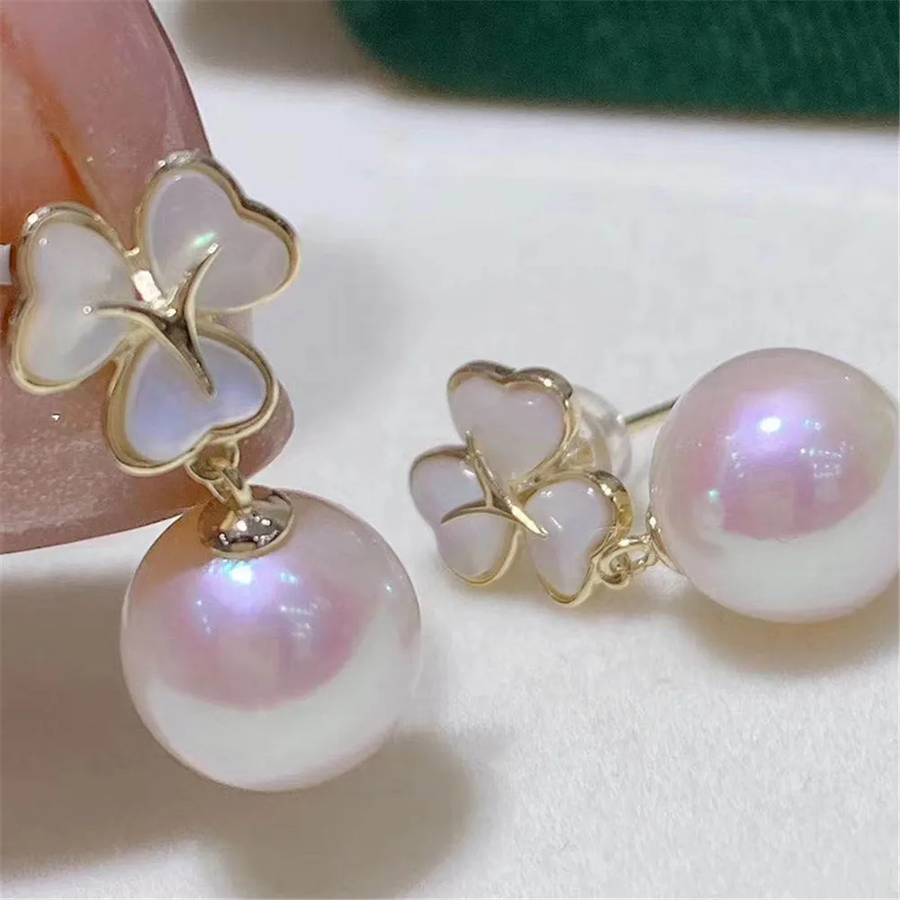 

S925 Sterling Silver Pearl Beads Stud Earrings Setting Base Diy Jewelry Making Findings&Components