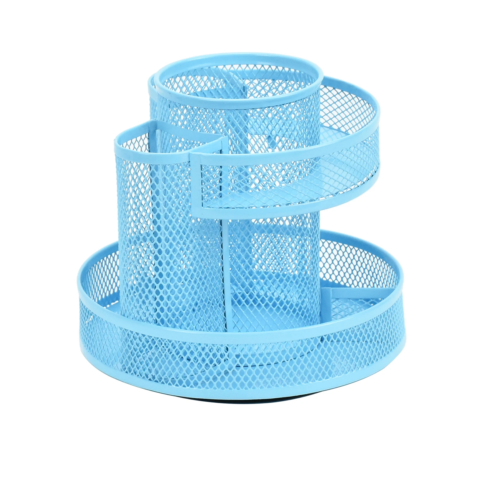 

Home Accessories Gift Easy Use Anti-slip Pencil Storage School Mesh Pen Holder 360 Degree Rotating Desk Organizer Office Cute