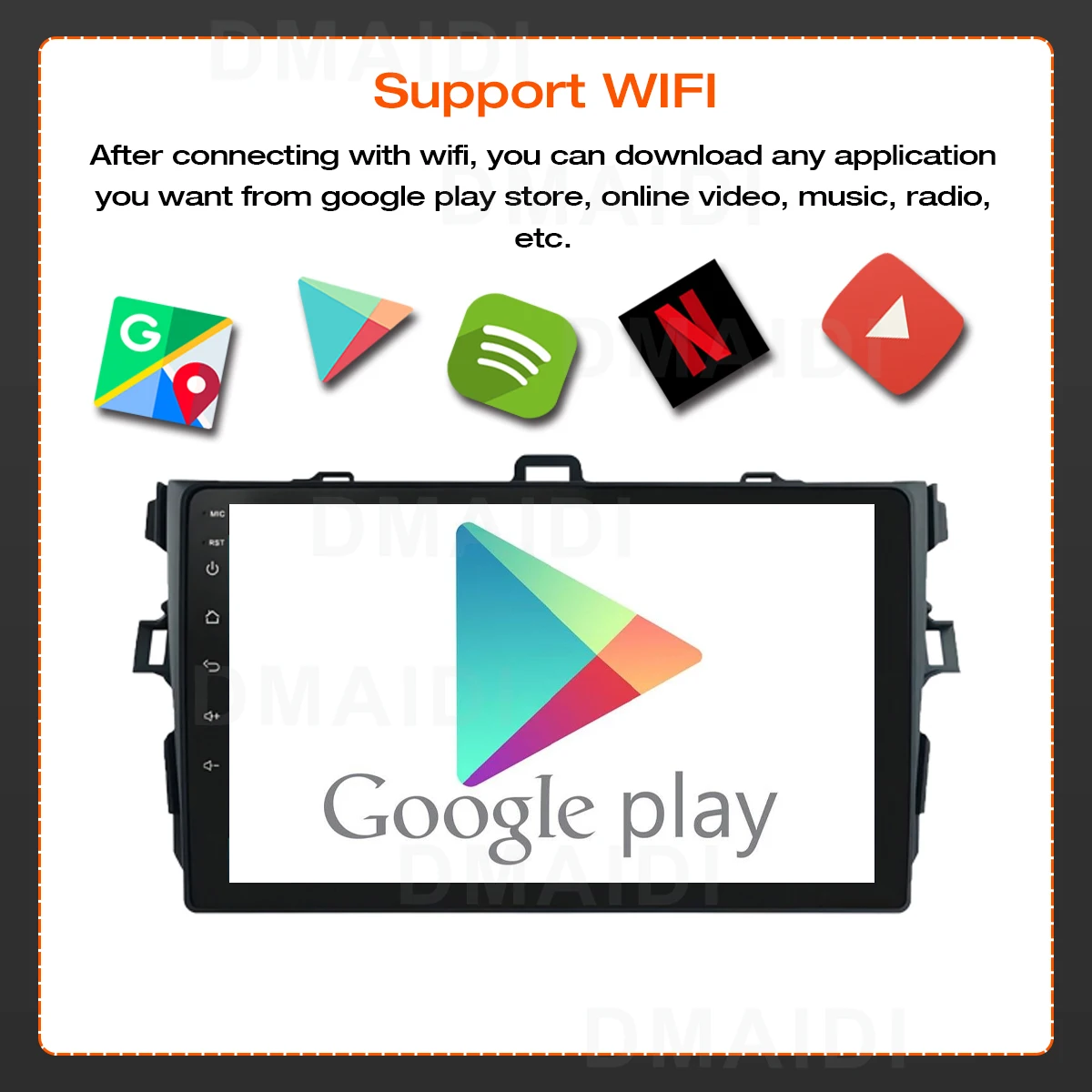 Автомобильный радиоприемник 4 ядра Android 10 для Toyota Corolla E140 / 150 2006 2007 2008 2009 2010 2011 2012 2013