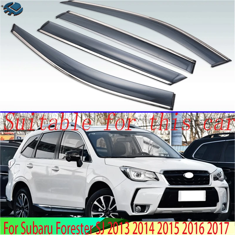 Для Subaru Forester SJ 2013 2014 2015 2016 2017 пластиковые накладки на окно автомобиля козырьки от