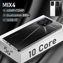 7.3 inch MIX4 Smartphone 5G 16GB+1TB 7200mAh 72MP Camera Unlocked Mobile Phones Telefon Celulares Cellphones Qualcomm 888+