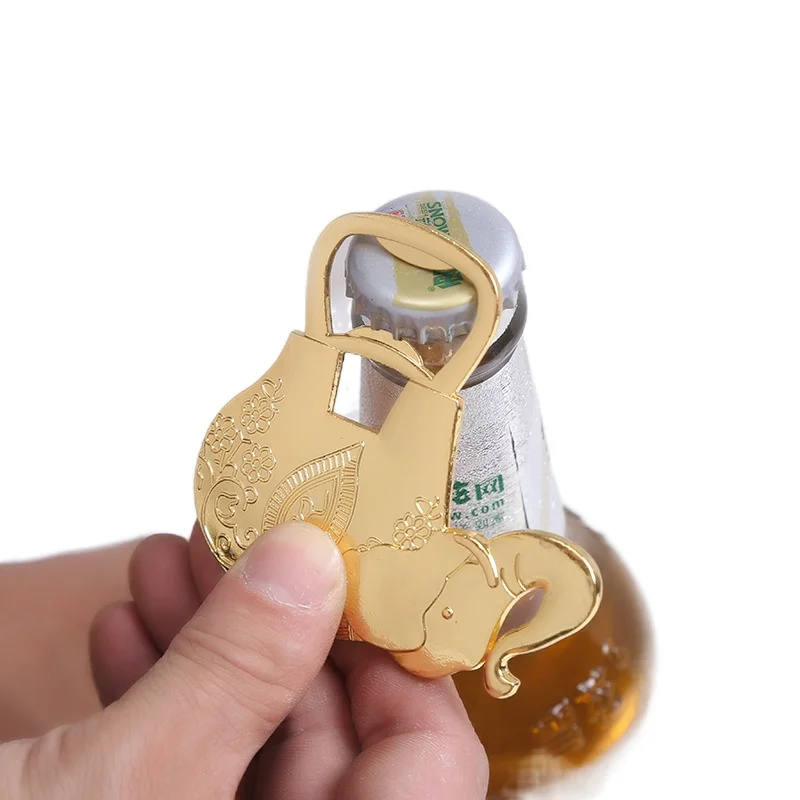 

Elephant Shape Funny Bottle Opener Metal Creative Wedding Gifts for Guests Small Beer Opener Gift Tools Kitchen Accessories