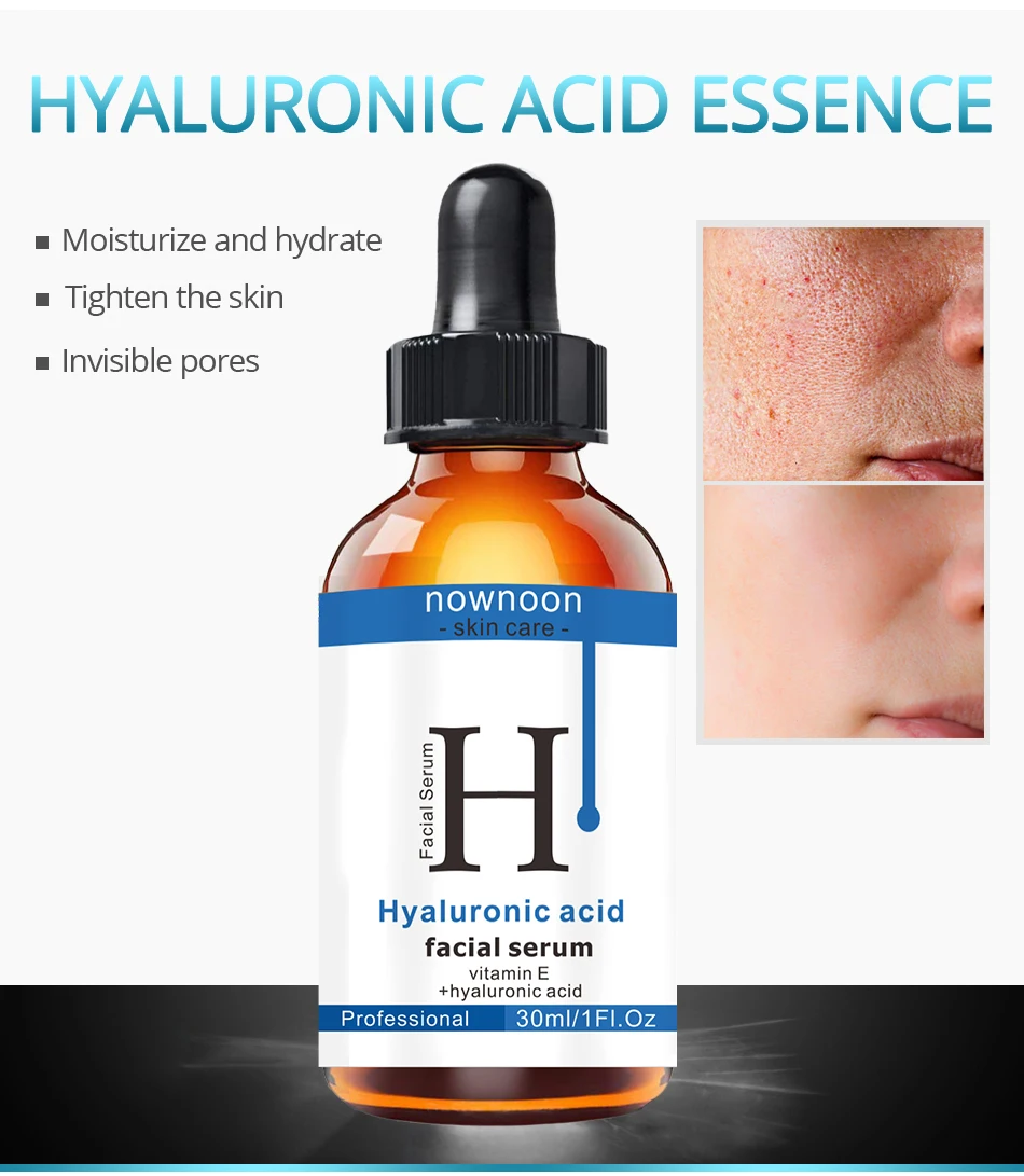

Pore Shrink Face Serum Hyaluronic Acid Moisturizing Nourish Essence Firming Brighten Korean Skin Care Products