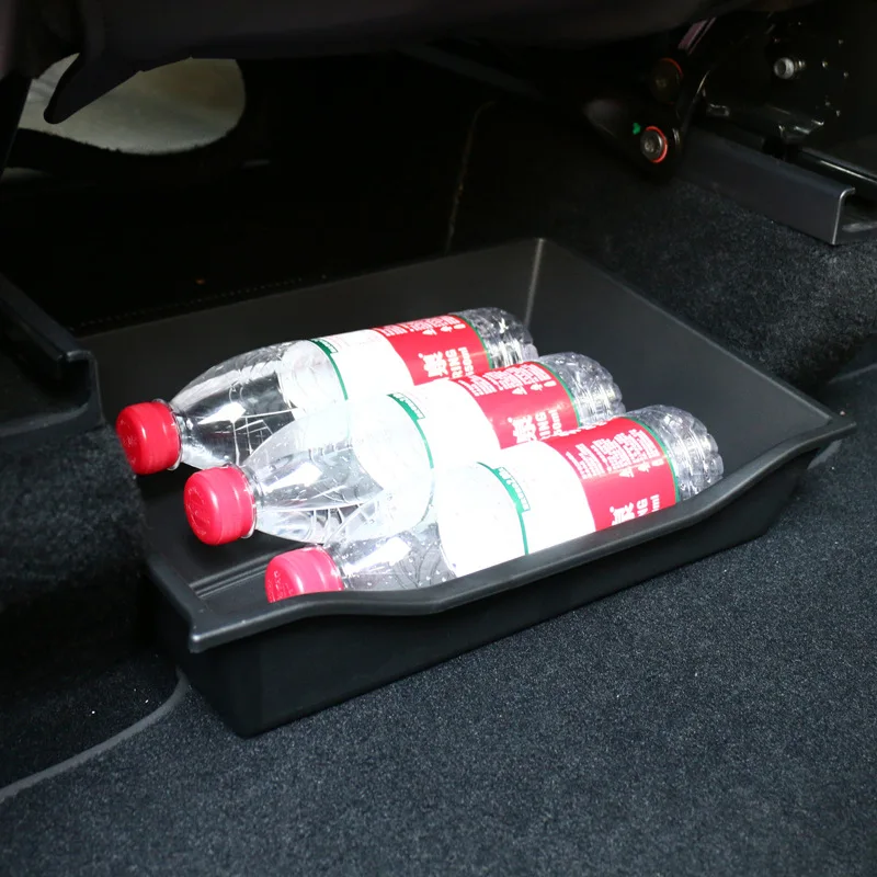 Under Seat Storage Box For Tesla Model Y 2021 2022 Organizer Tray TPE ABS Flocking Modification Auto Car Interior Accessories | Автомобили