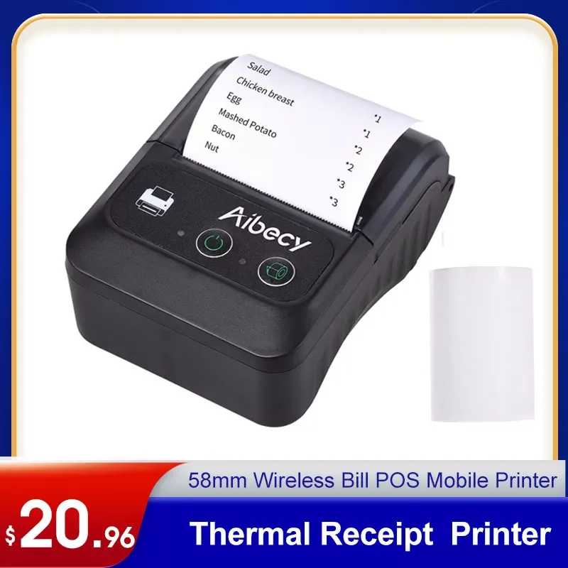 

Aibecy Portable Bluetooth Label Printer 58mm 2inch Wireless Thermal Printer Label Maker for Store Shipping Mini Label Printer