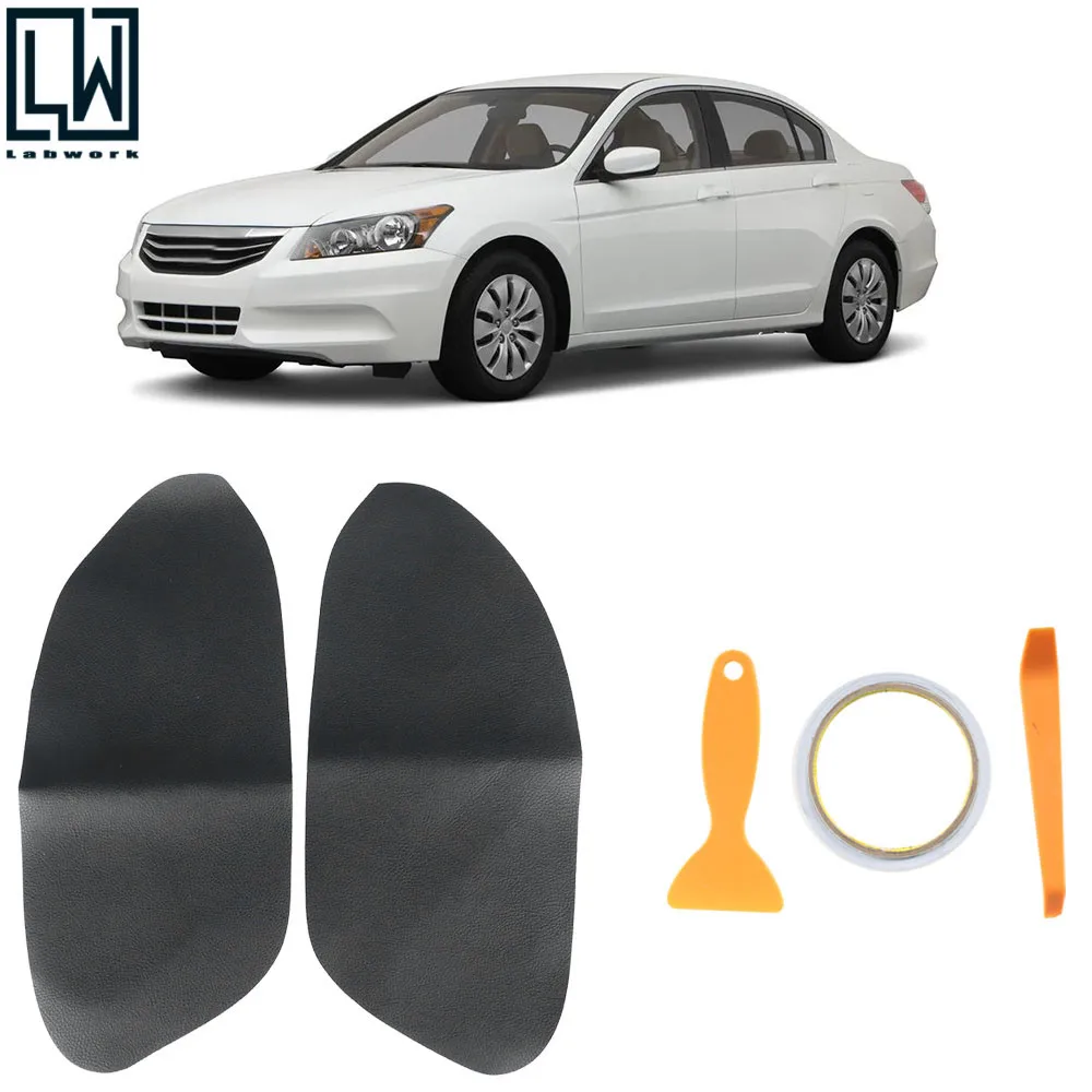 

Pair Door Panel Armrest Cover Leather Synthetic For 08-12 Honda Accord Sedan