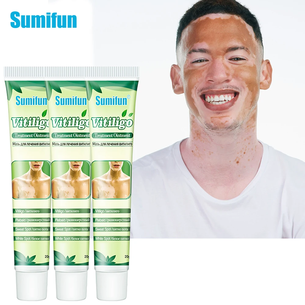

1/3/5Pcs Dropship Sumifun Vitiligo Care Cream Remove Leukoplakia White Spot Antibacterial Ointment Skin Melanin Repair Plaster