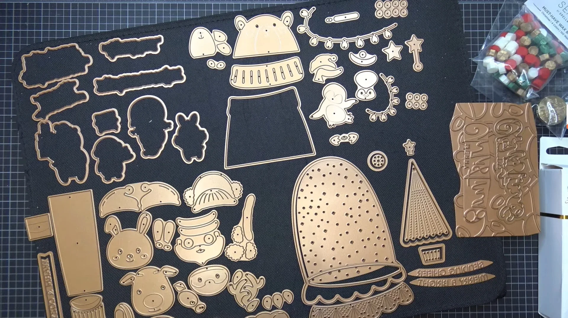 Новинка 2024 рождественская елка цветные легкие металлические штампы трафарет