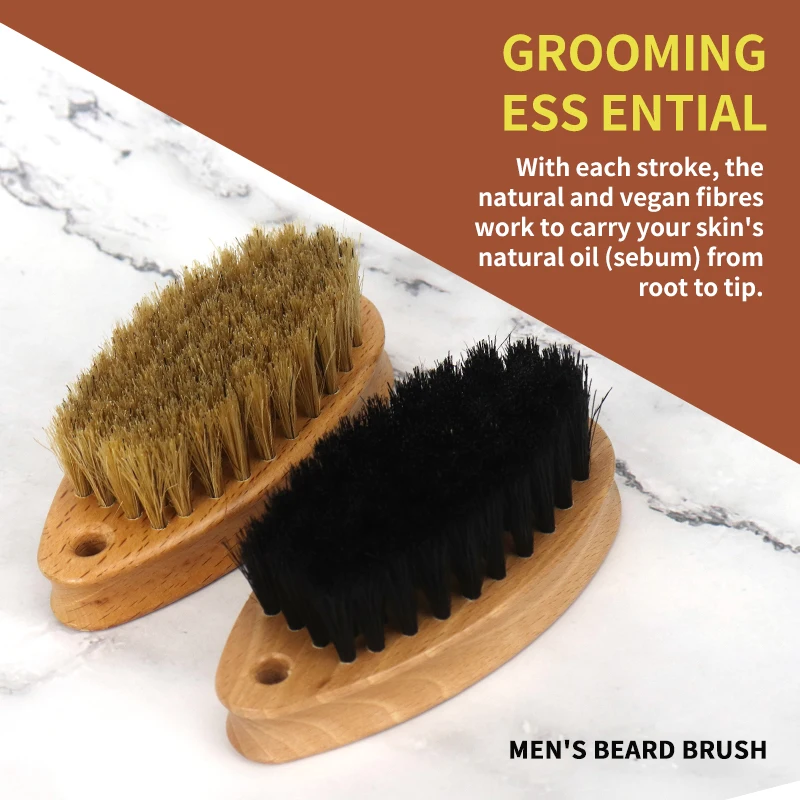 Натуральная экологически чистая биоразлагаемая щетка для бритья мужчин, ухода за лицом и бородой, для чистки сломанных волос.