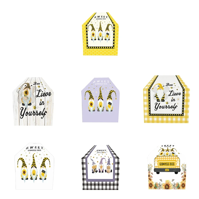 

Скатерть из хлопка и льна с принтом пчелы гнома