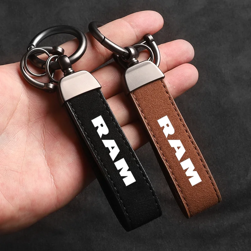 

Car Keychain Suede Keychain Sport Car Key Ring Custom Gift With Logo For Dodge RAM SRT 1500 2500 3500 2014~2023 Car key ring