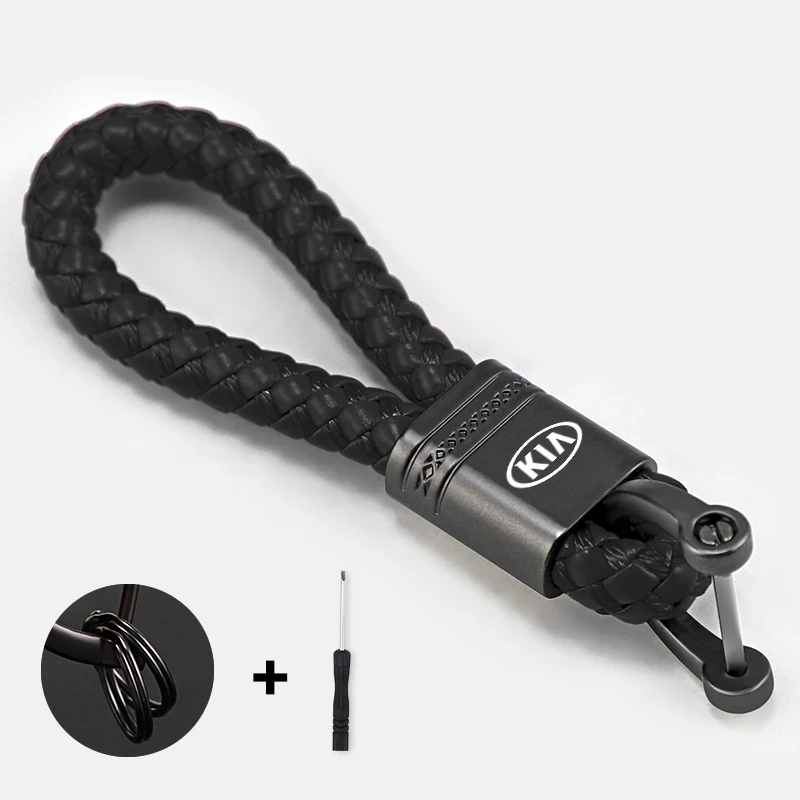 

Для Kia KN Sportage Ceed Picanto Rio ProCeed Forte K7 K5 K8 K3 автомобильные аксессуары плетеный веревочный брелок металлический брелок