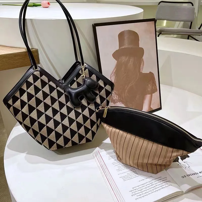 2023 New Fshion Women's Designer Bag High Quality Checkered Pattern Large Capacity Totes For Ladies Lady Purses And Handbags Gg