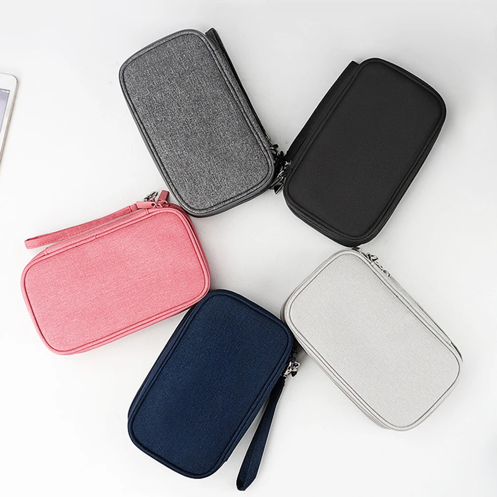 Sentiblos Electronic Accessories Organizer Storage Bag for USB Cables, Hard Drive, Charging Cord, Cellphone, SD Card