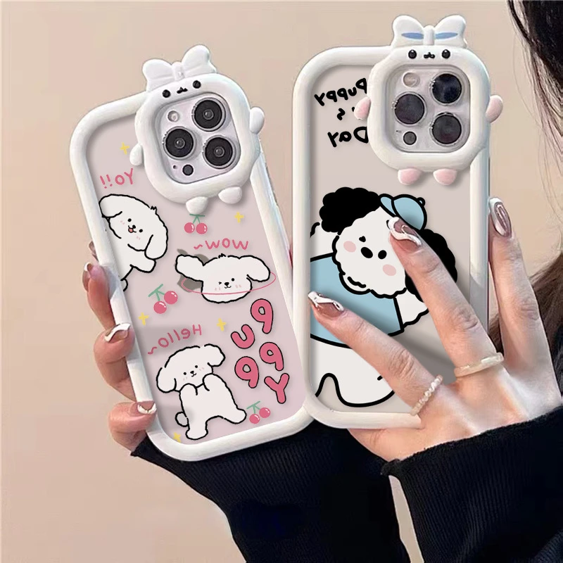 

2022 Cute Dog Silicone Phone Case For iPhone 11 12 13 Pro Max X XS XR 7 8 Plus Personalised Luxury Cover for iPhone 11