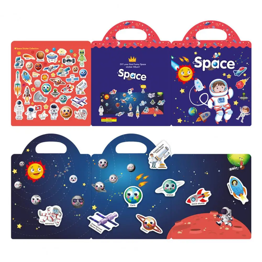 

1 Set Kid Sticker Book Adorable Multiple Styles Inspire Creativity Scene Sticker Book for Student