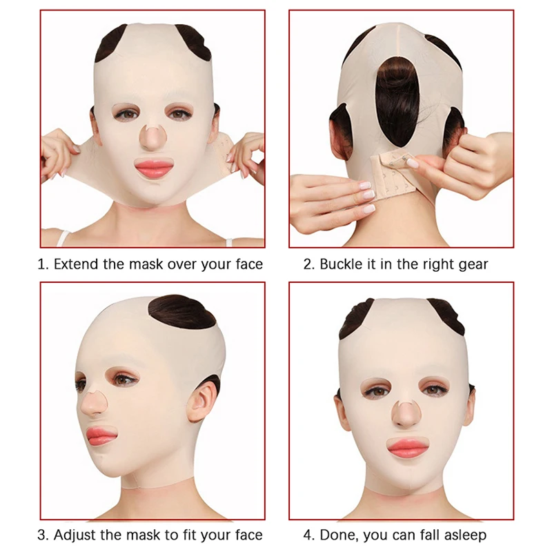 

Elastic Face Slimming Bandage V Line Face Shaper Women Chin Cheek Lift Up Belt Facial Massage Strap Face Skin Care Beauty Tools