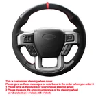 Искусственная черная замша для самостоятельной сборки, искусственная кожа для Ford, модель F150 King, ранчо, Платиновый размер XL, XLT, 2015, 2016, 2017, летающее колесо