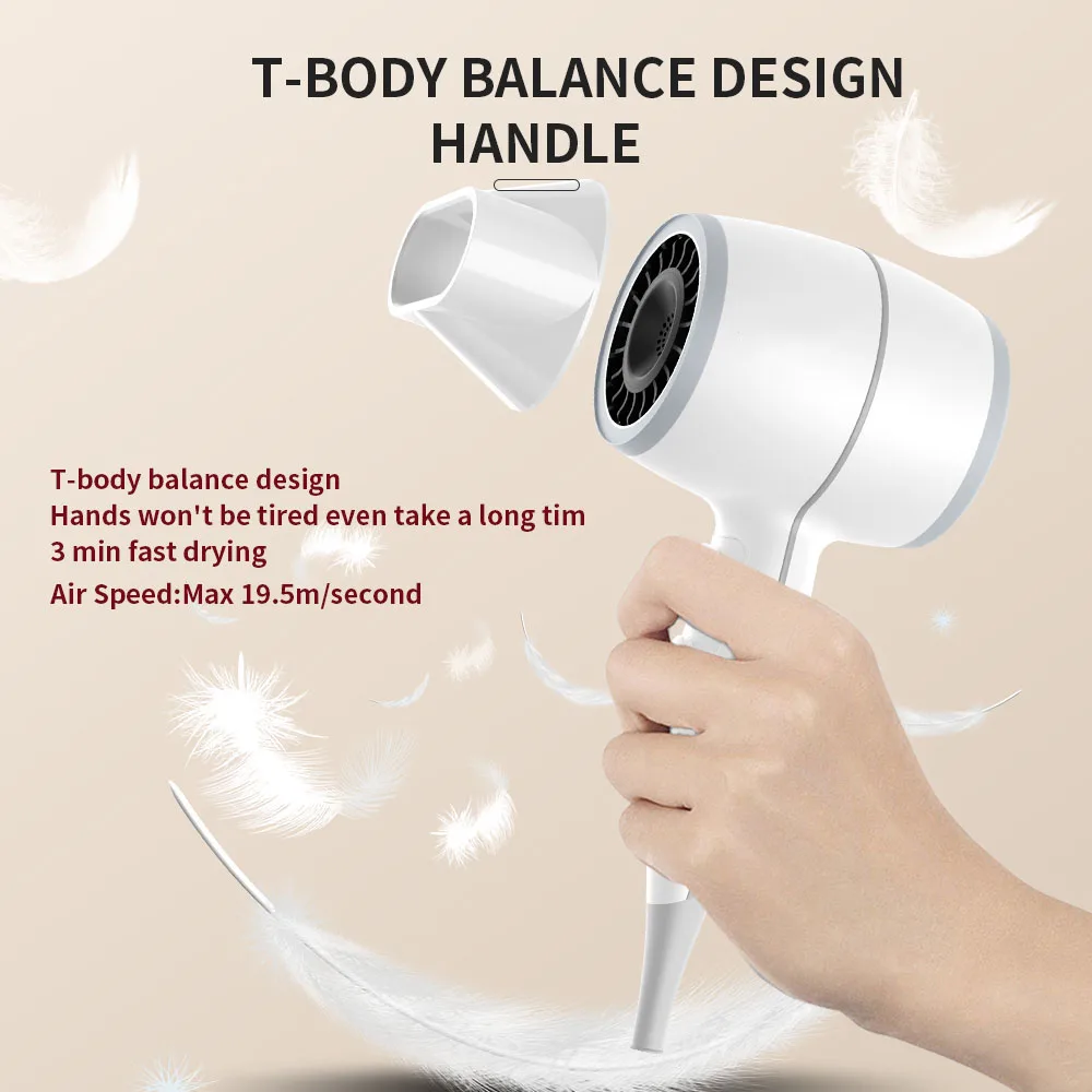 

1800W Professional Hair Dryer Wind Power Powerful Electric Blow Dryer Hot/Cold Air Hairdryer Barber Salon Tools 210-240V