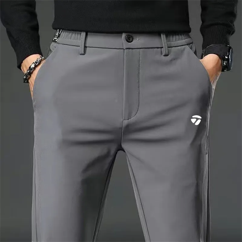 

Мужские утепленные брюки для гольфа, модные корейские эластичные брюки для гольфа, спортивные длинные брюки, повседневные рабочие штаны, 38, ...
