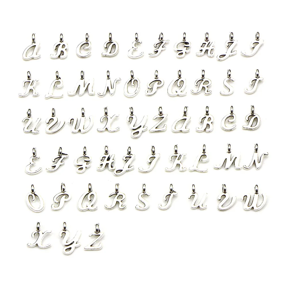 

52pcs Letter Pendants A-Z Charms for Jewelry Making and DIY Decoration