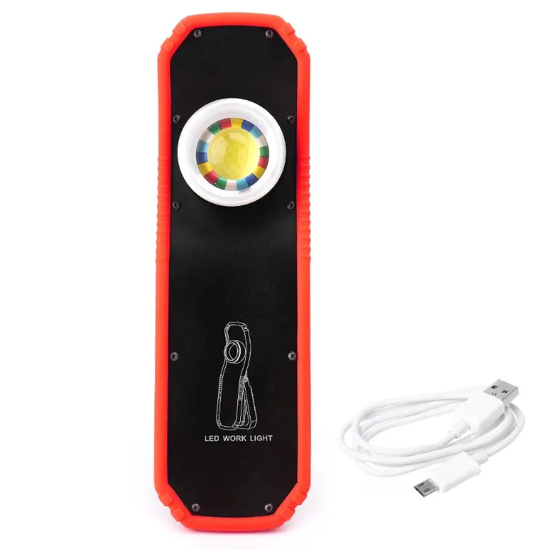 

60W Portable LED Work Light Magnetic COB Flashlight Torch With Hanging Hook For