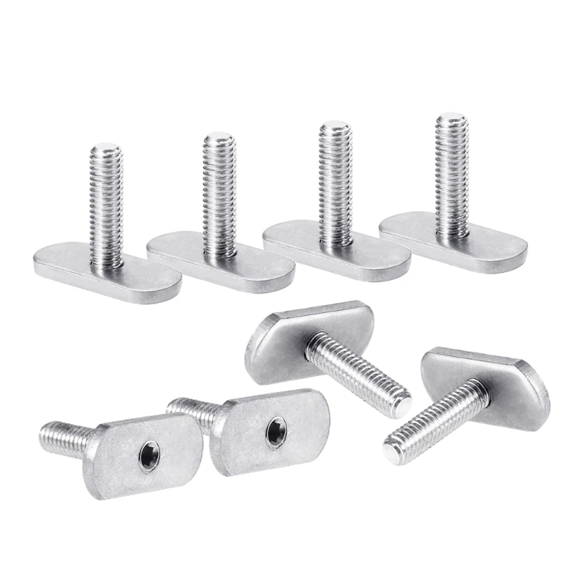 

Y1QE M5/M6 Stainless Steel Rail Track Screws & Track Nuts Gear Mounting Bolt for Kayaks Canoes Boats Mini Rails Anti-rust