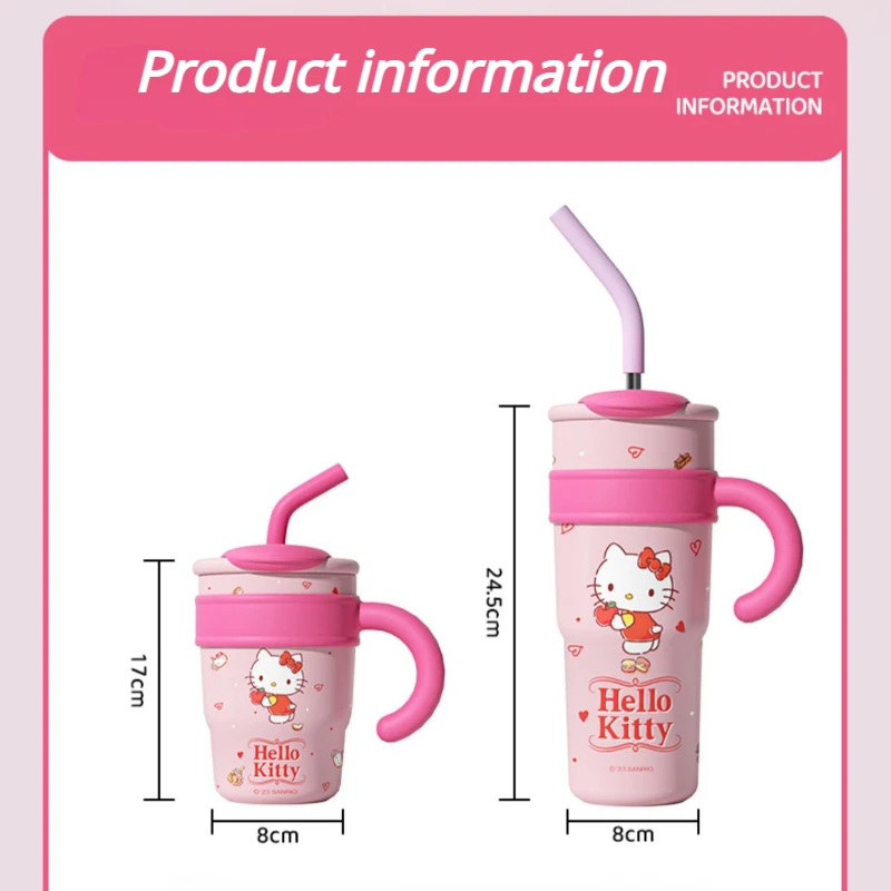 700-1200 мл Sanrio Hello Kitty термобутылка Kuromi Cinnamoroll Melody бутылка для воды из нержавеющей