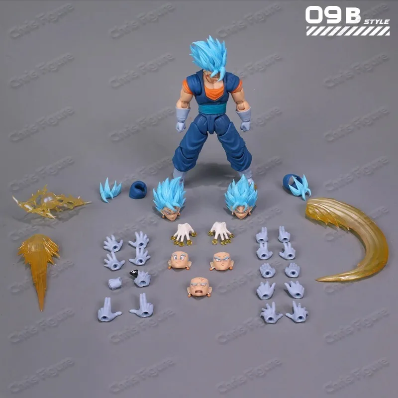 Фото В наличии: YGmw Studio OC Dragon Ball SHF Super Saiyan Fusion Warrior Vegetto 07 — Аниме-фигурка, коллекционная модель из ПВХ №2
