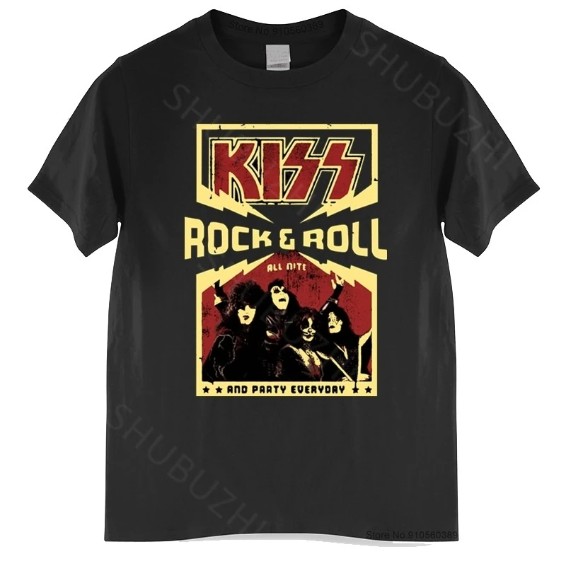 

Kiss End of The Road Tour T SHIRT men Cotton rock Band t-shirt man shubuzhi brand tshirt homme street wear tops Plus size