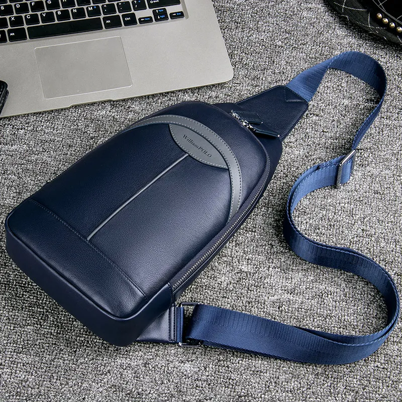 Модная мужская сумка через плечо из натуральной кожи Повседневная