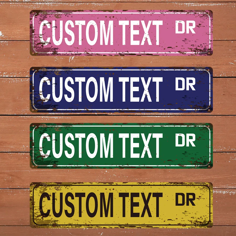 Персонализированный металлический уличный знак