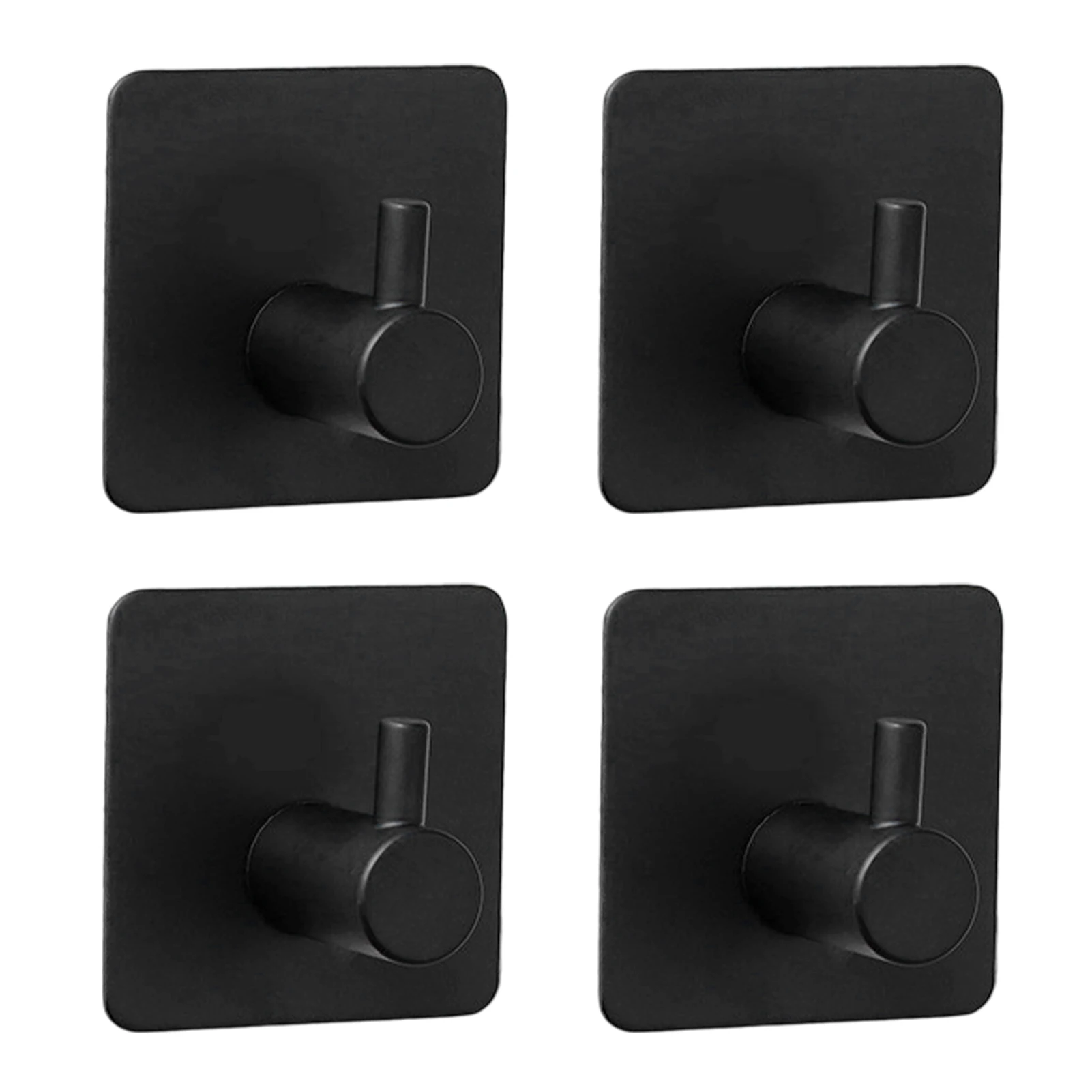 

4pcs Hanging Robe Heavy Duty Wall Mounted Durable Space Aluminum Towel Hook Kitchen Adhensive Practical For Bathroom Clothes